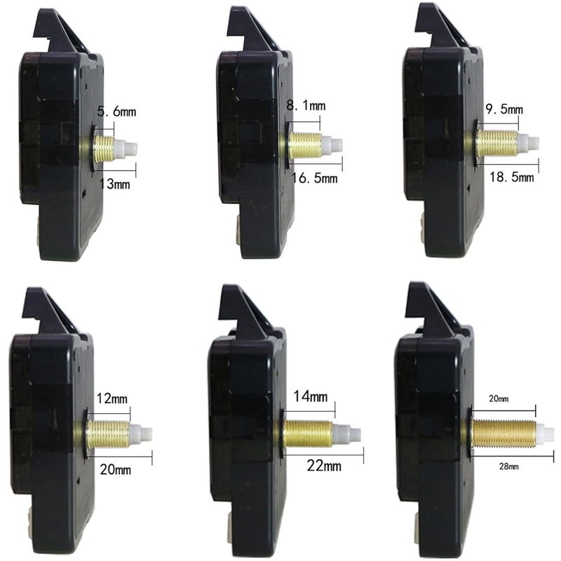 Quiet Operation Long Shaft Clock Movement Quartz Mechanism 16.5 Inch Replacement Repair Kit - Image 3